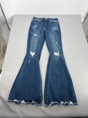 Kancan Distressed Flare Jeans Sz 25 Womens